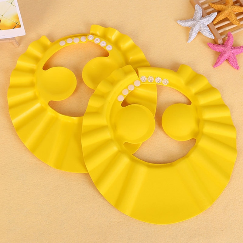 Baby Shower Caps Shampoo Cap Wash Hair Kids Bath Visor Hats Adjustable Shield Waterproof Ear Protection Eye Children Hats Infant